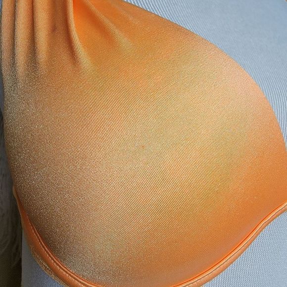 Relisting! Victorias Secret Push Up Fringe Strap Bikini Swim Top Orange 34C - Picture 8 of 13
